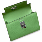 In stock: second generation Kelly 19cm imported Epsom leather avocado green 🥑 gold and silver buckle wax thread