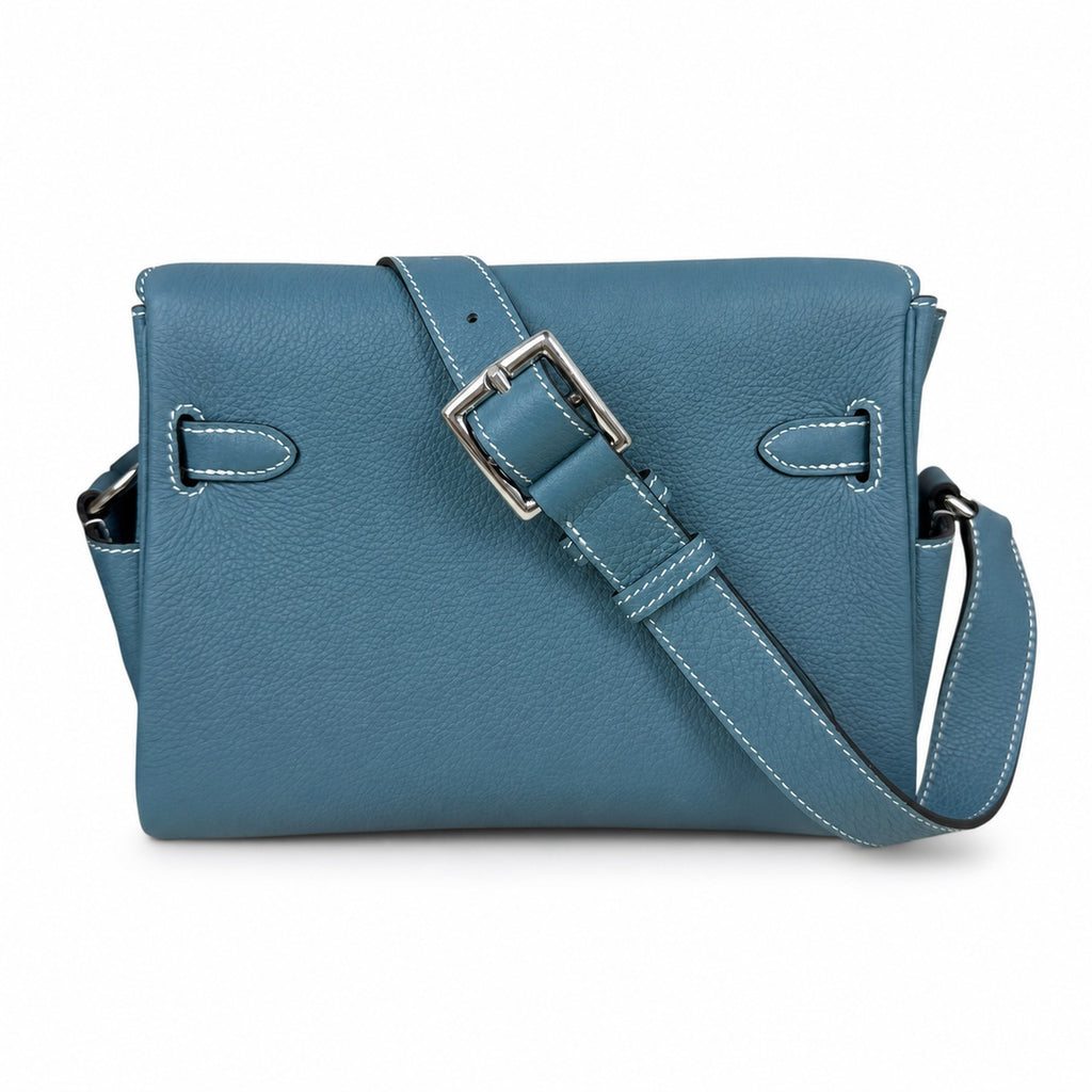 🆕 Available in stock: kelly messenger men's and women's bags, denim blue and silver buckles, imported leather, all-steel hand-waxed thread, the highest cost-effectiveness on the Internet. Unisex messe