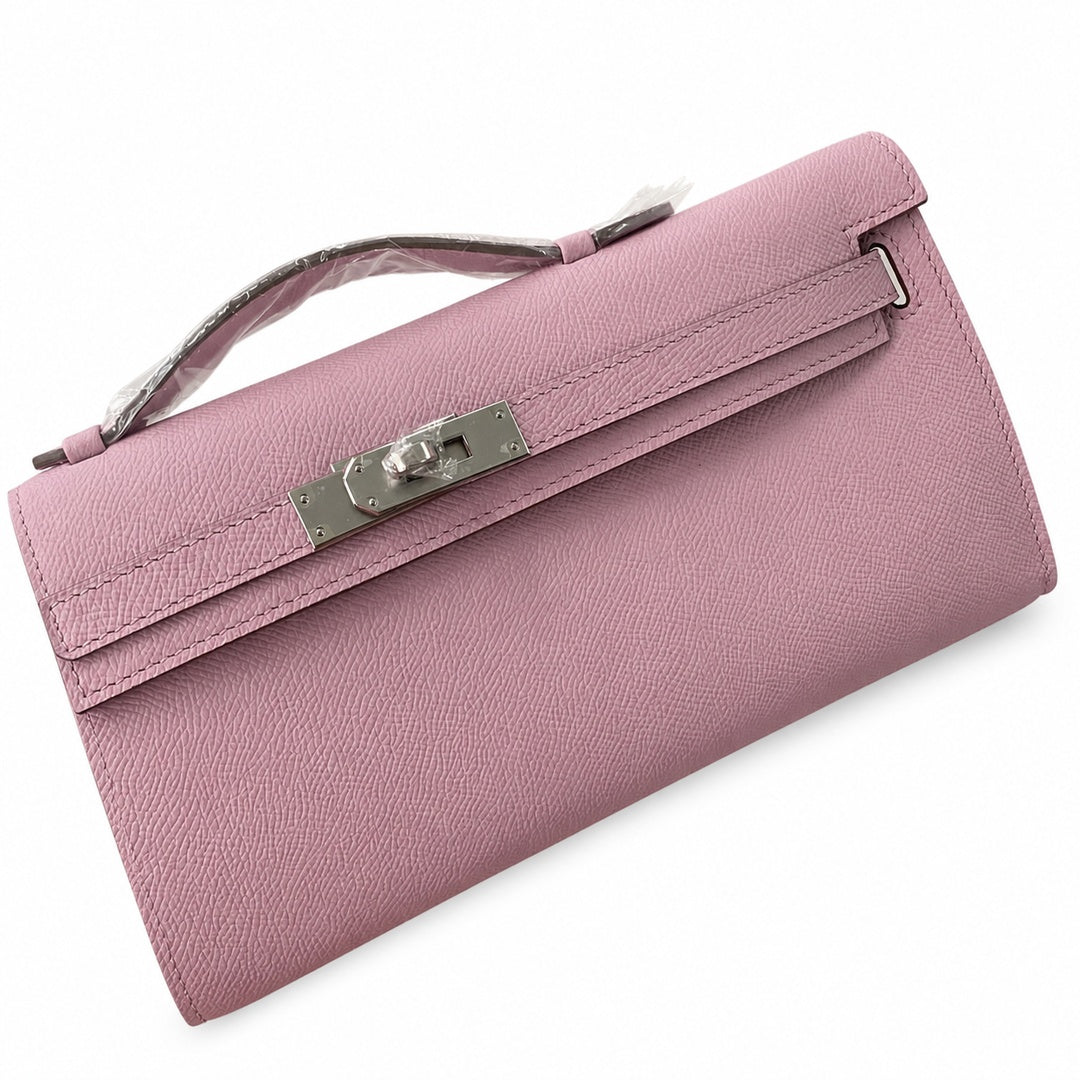 Kelly cut 31 handbag epsom mallow purple silver buckle ready stock