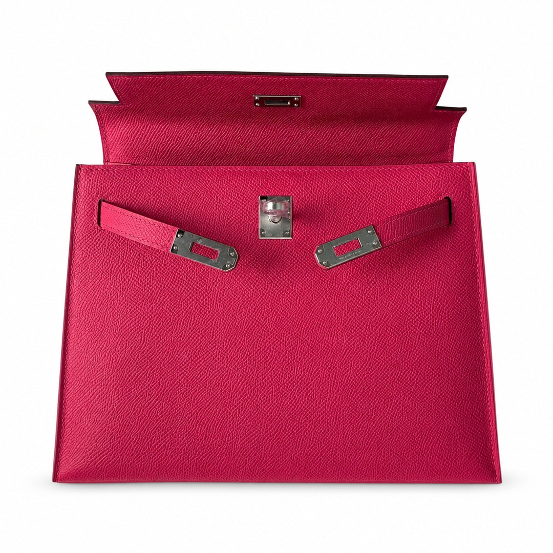 Customer order💕kelly25 5J pink epsom silver buckle hand-stitched