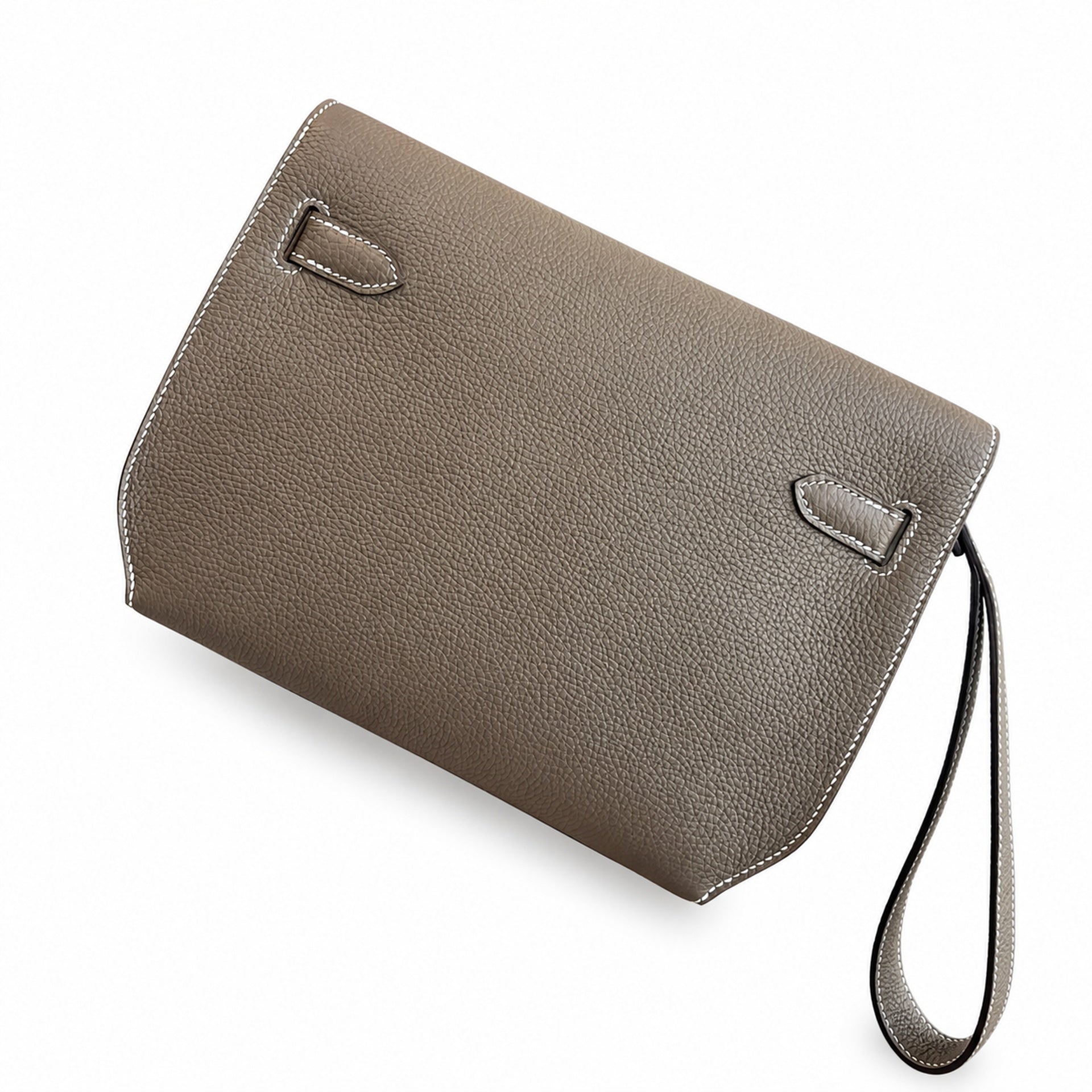 Kelly Depeches 25 clutch, Togo leather (with additional shoulder strap), can be worn cross-body, can be carried by hand or on the wrist, daily needs, seamless switch between business/leisure - central