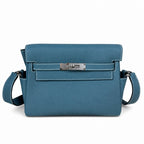 🆕 Available in stock: kelly messenger men's and women's bags, denim blue and silver buckles, imported leather, all-steel hand-waxed thread, the highest cost-effectiveness on the Internet. Unisex messe