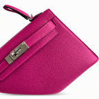 Fully hand-sewn👉Second generation Mini Kelly 19cm imported Epsom leather rose purple silver buckle