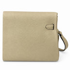 🆕 In stock Kelly Messenger messenger bag for men and women, gray silver buckle for windbreaker, imported leather, all-steel hand-waxed thread, the highest cost-effectiveness on the Internet. The class