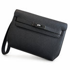 Kelly Depeches 25 clutch, Togo leather (with additional shoulder strap), can be worn cross-body, can be carried by hand or on the wrist, daily needs, seamless switch between business/leisure - central