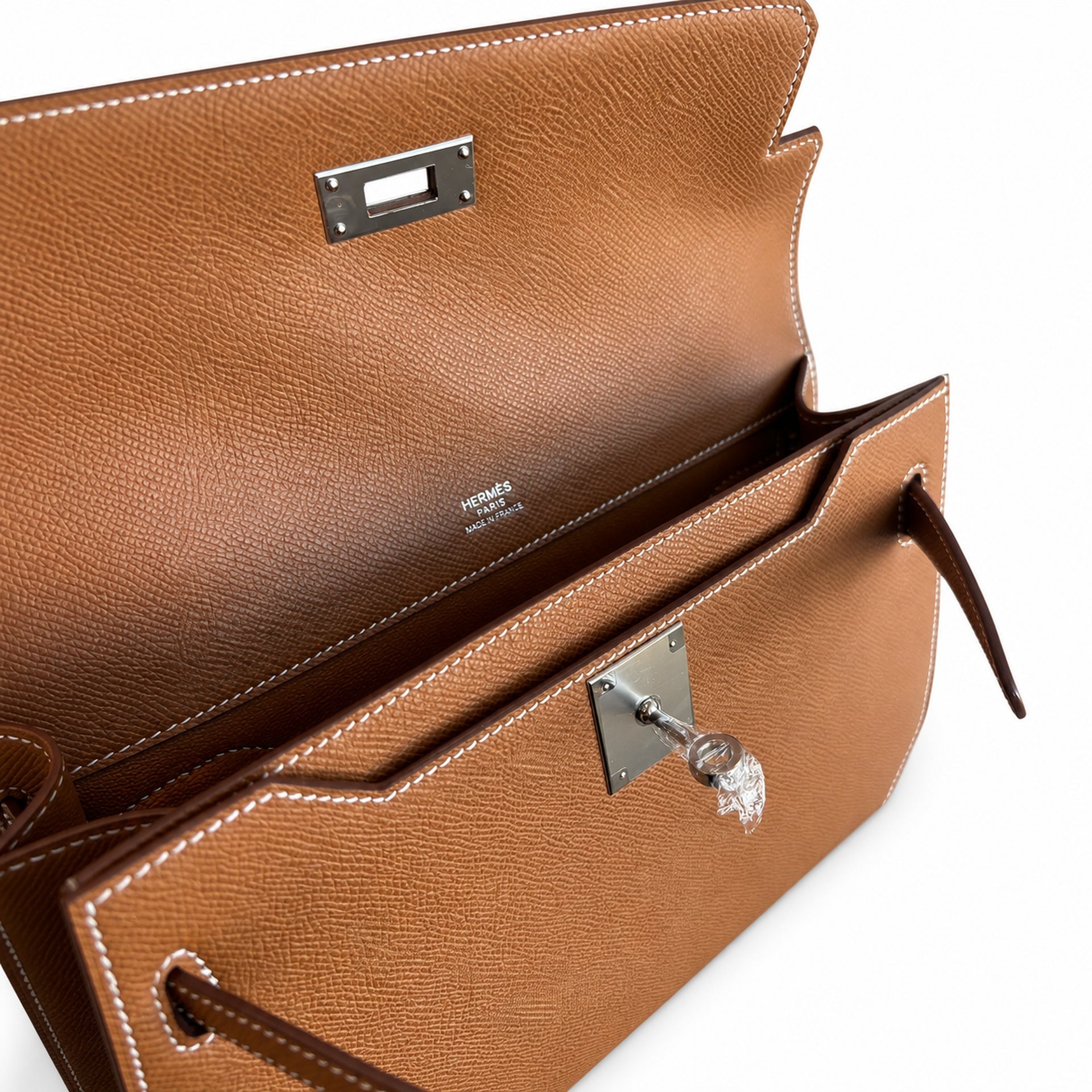 Kelly Depeches 25 clutch, Epsom leather (with additional shoulder strap), can be worn cross-body, can be carried by hand or on the wrist, daily needs, seamless switch between business/leisure - centra