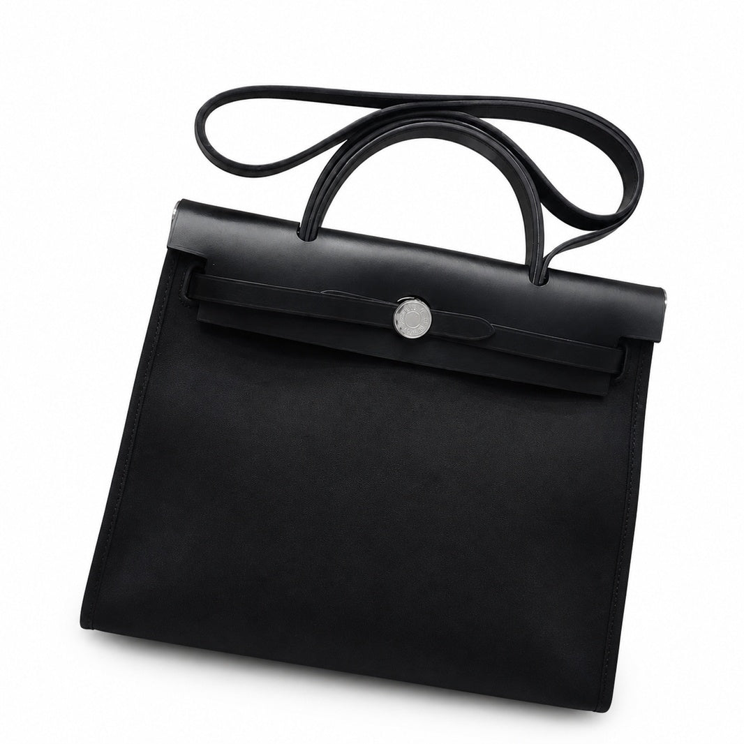 Herbag 31Cm pure black (universal version for both men and women, the most academic bag God's name: Her bag) real shot upgraded version detail picture It has one more back pocket than the original Kel