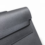Kelly briefcase 38cm Epsom leather 89 Noir black top handcraft! Counter quality!