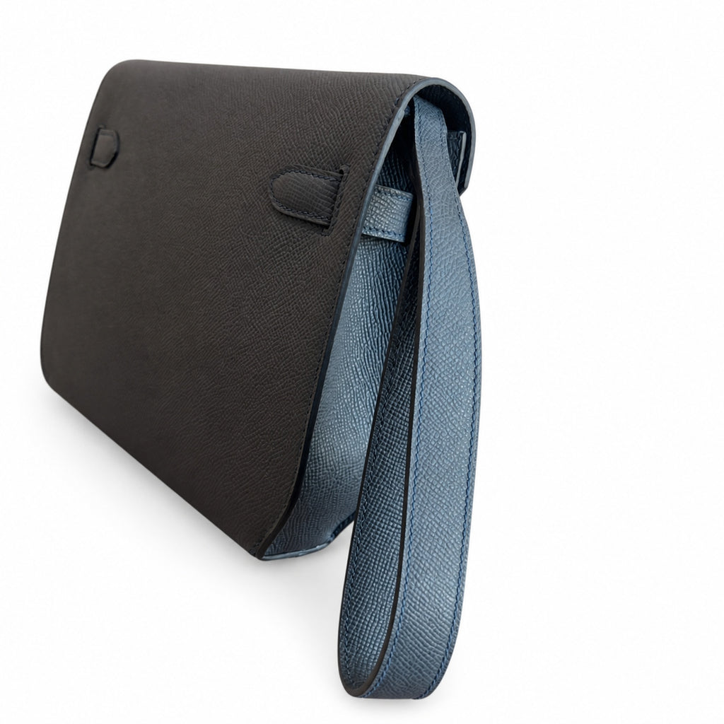 Kelly Depeches 25 clutch, Epsom leather (with additional shoulder strap), can be worn cross-body, can be carried by hand or on the wrist, daily needs, seamless switch between business/leisure - centra