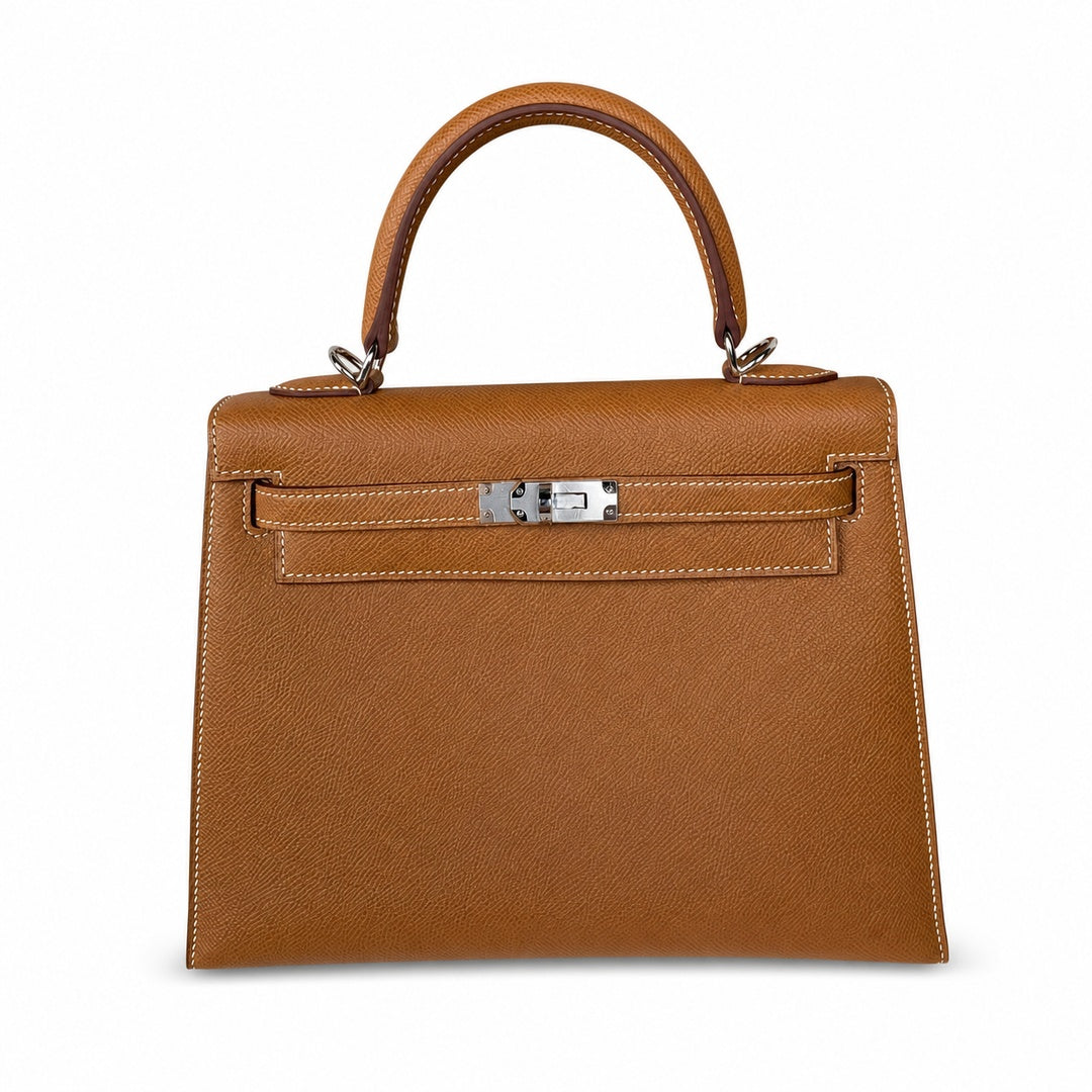 Customer order💕kelly25 golden brown silver buckle epsom fully handmade wax thread