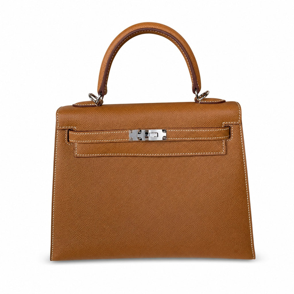 Customer order💕kelly25 golden brown silver buckle epsom fully handmade wax thread