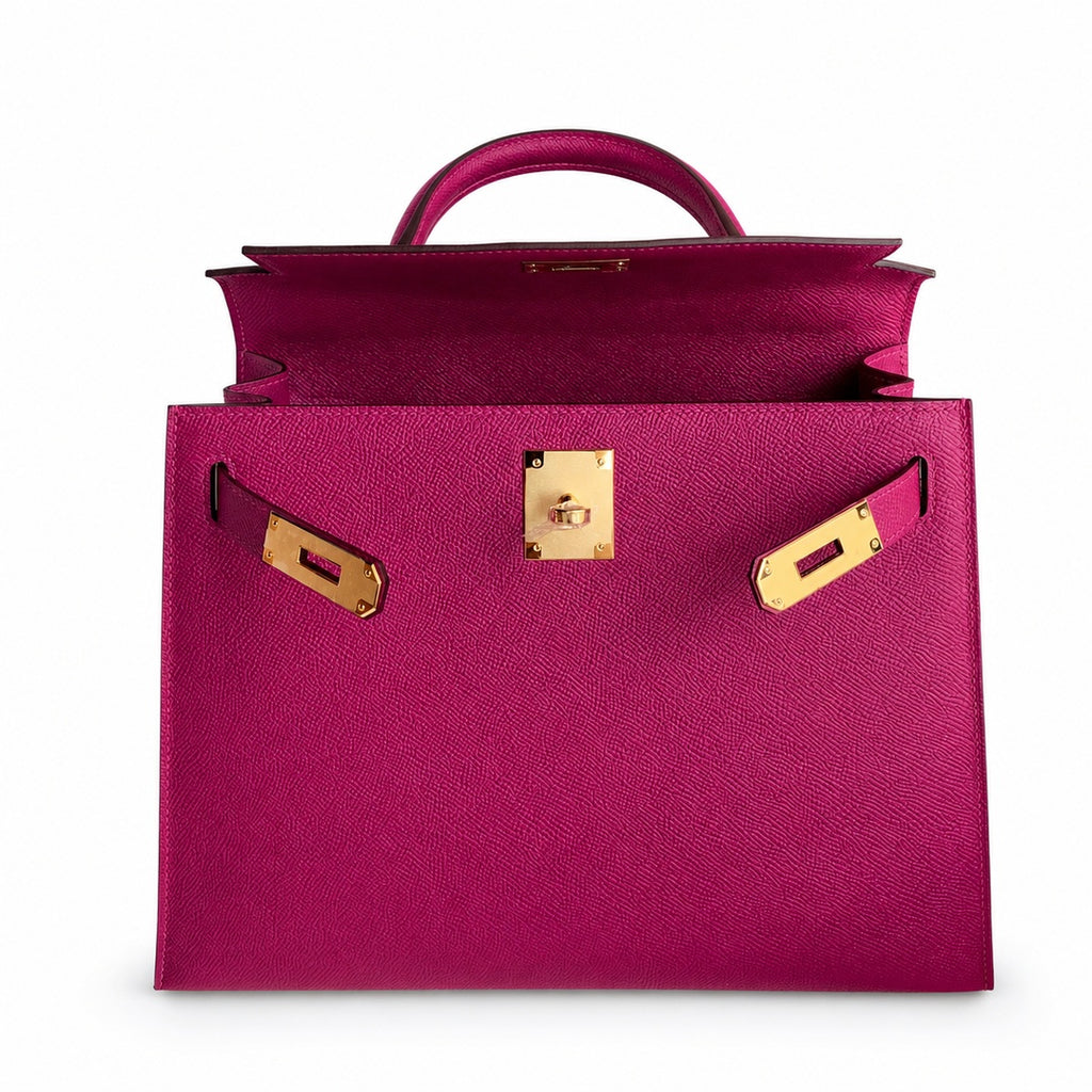 Custom order💕kelly28 L3 rose purple epsom gold buckle, fully hand-sewn with wax thread✈✈