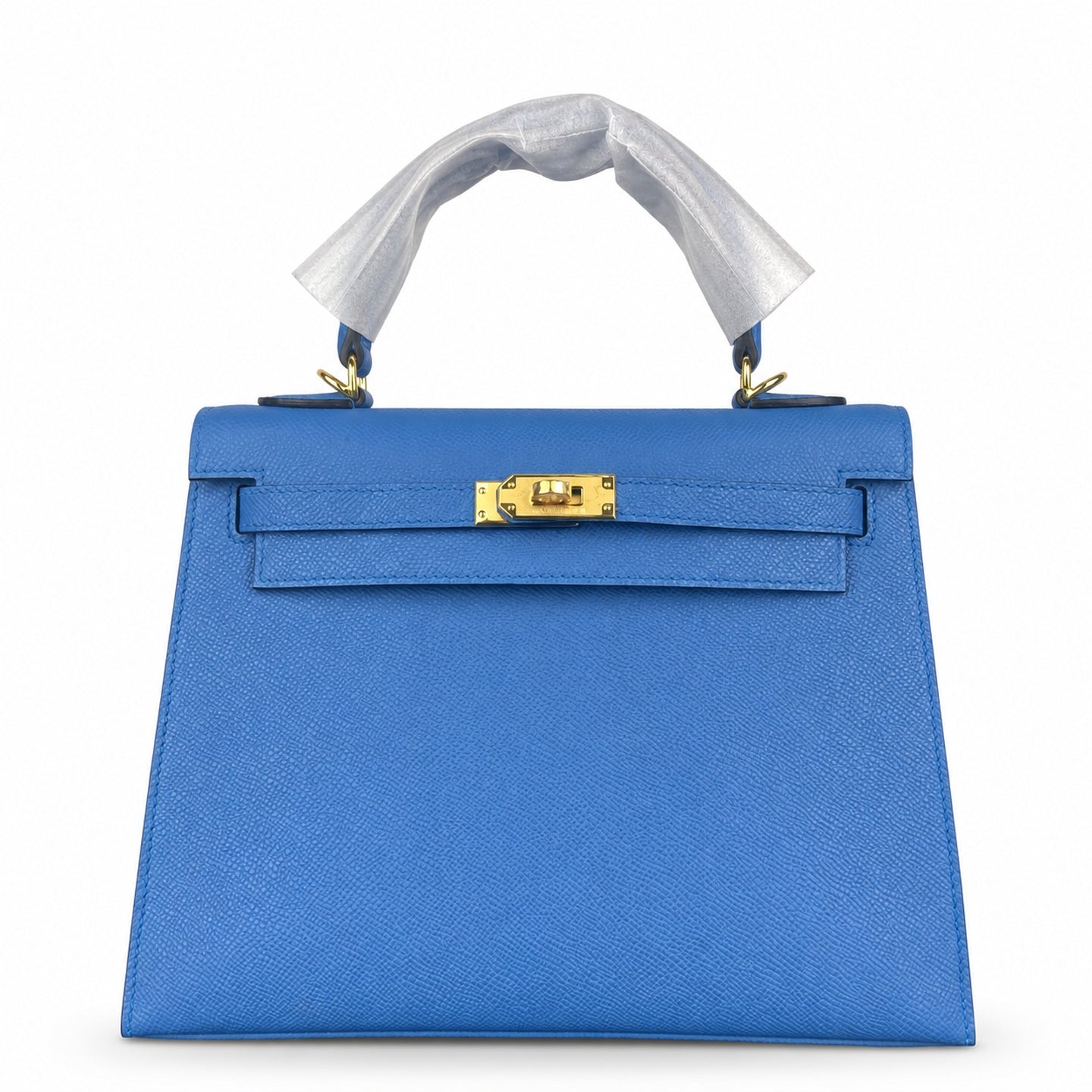 kelly Kelly 25cm, epsom leather wax thread semi-handmade, Tanzania blue