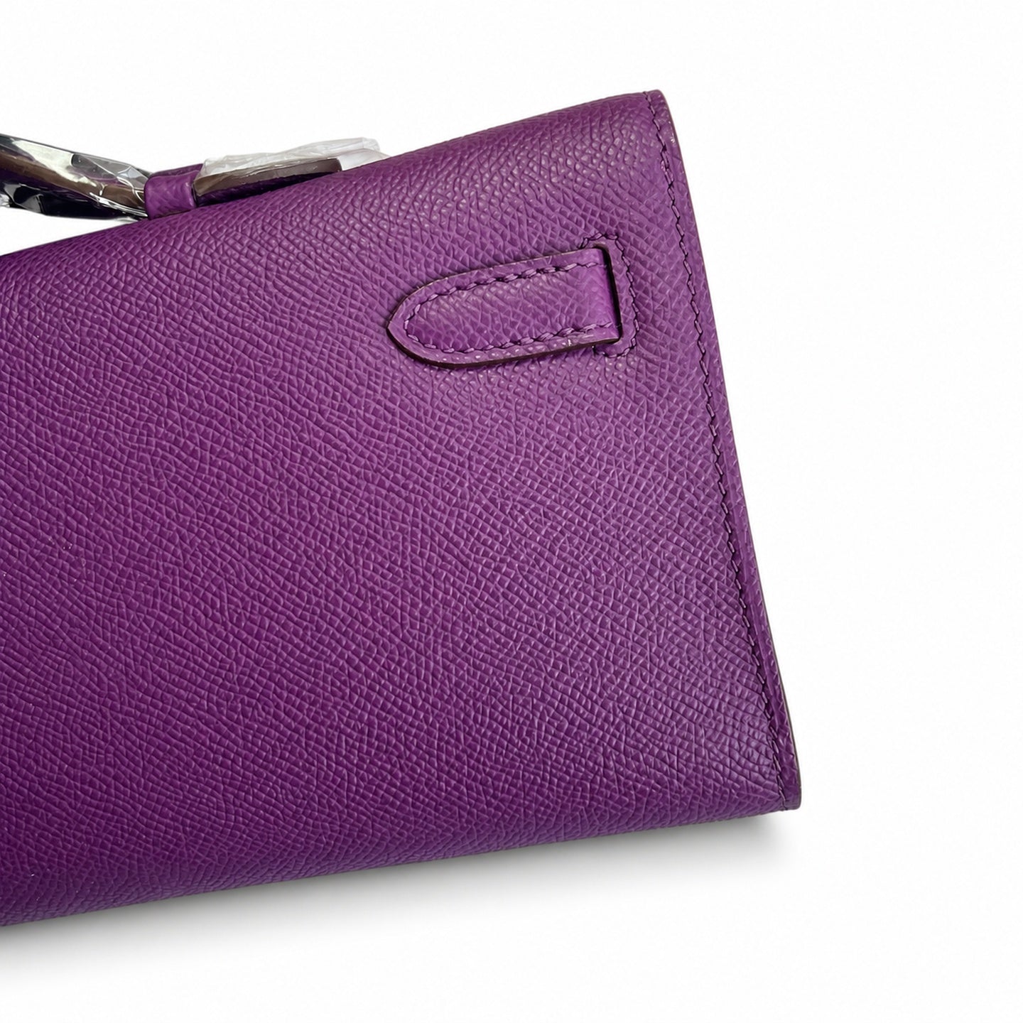 Kelly Cut 31 Clutch Epsom Leather Picture Anemone Purple