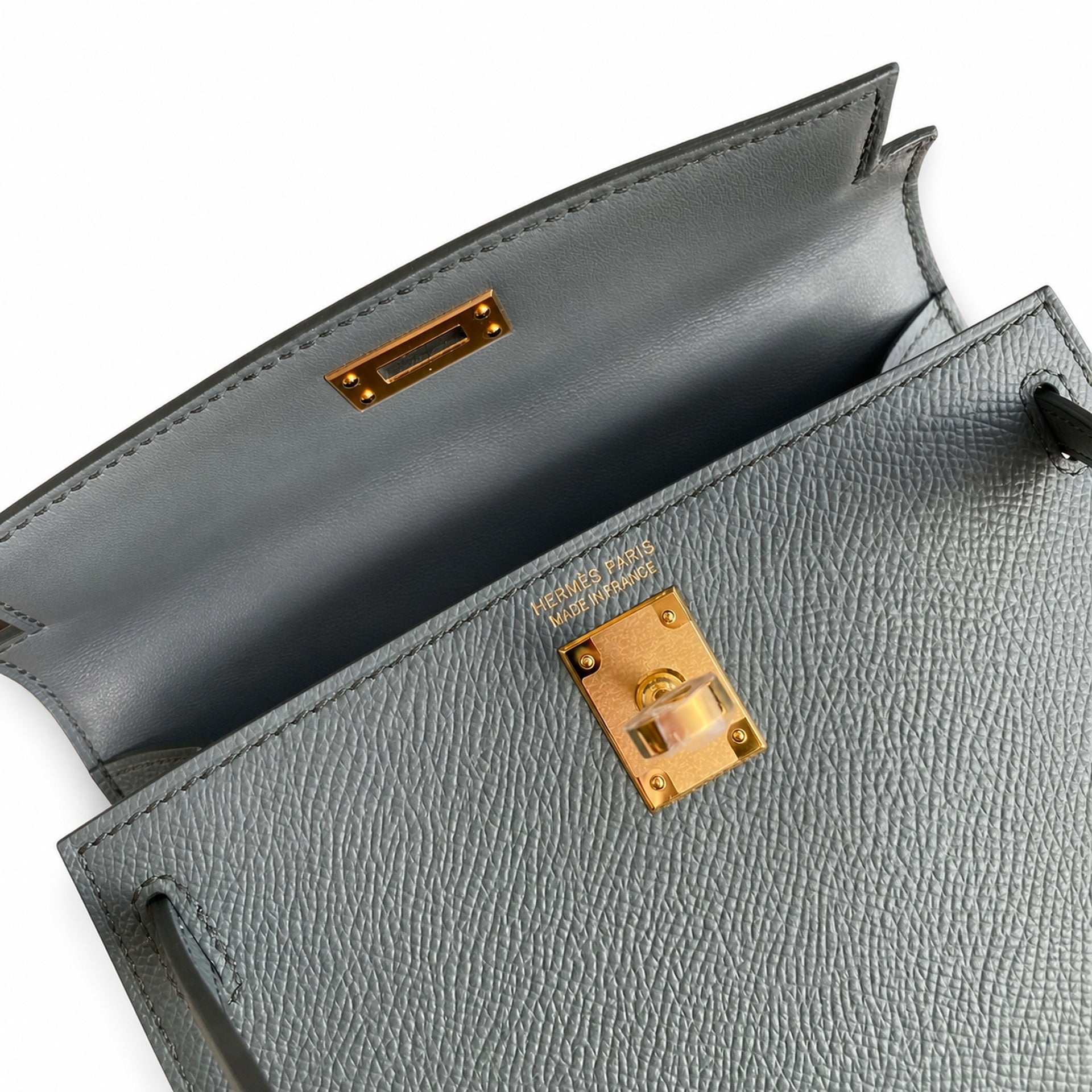 Fully hand-sewn👉Second generation Mini Kelly 19cm imported Epsom leather almond green gold buckle