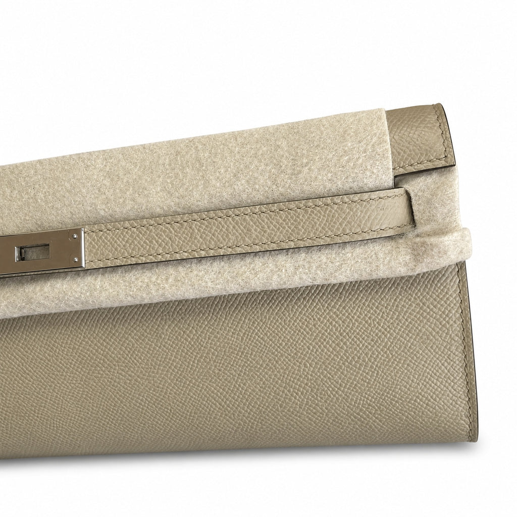 Kelly Cut 31 Clutch Epsom Leather Picture Windbreaker Gray