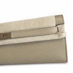 Kelly Cut 31 Clutch Epsom Leather Picture Windbreaker Gray
