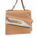 Kelly Desordre 20cm Sellier double-sided Epsom original palm print leather ck37 golden brown Gold gold buckle GHW top hand sewing