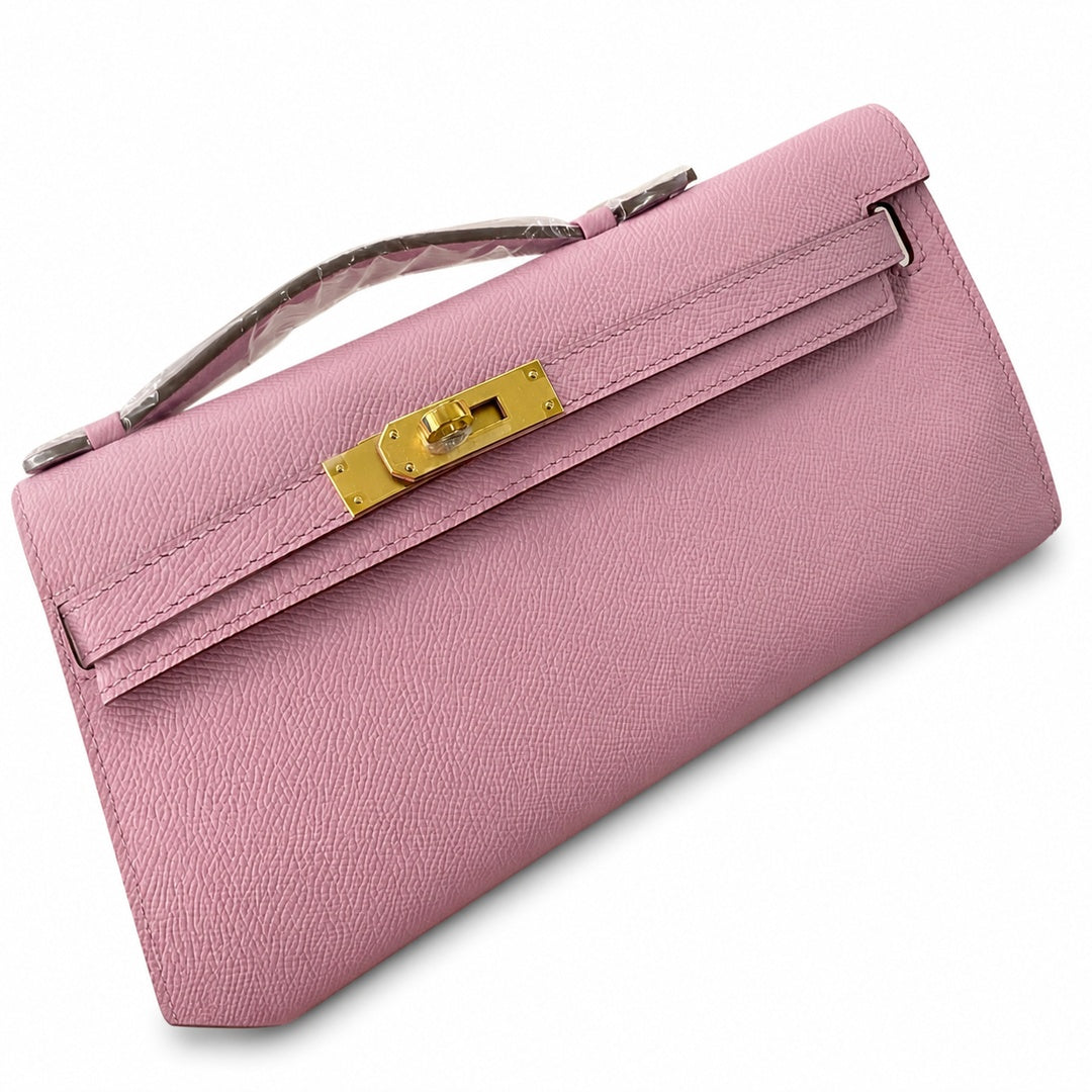 Kelly cut 31 handbag epsom mallow purple gold buckle ready stock