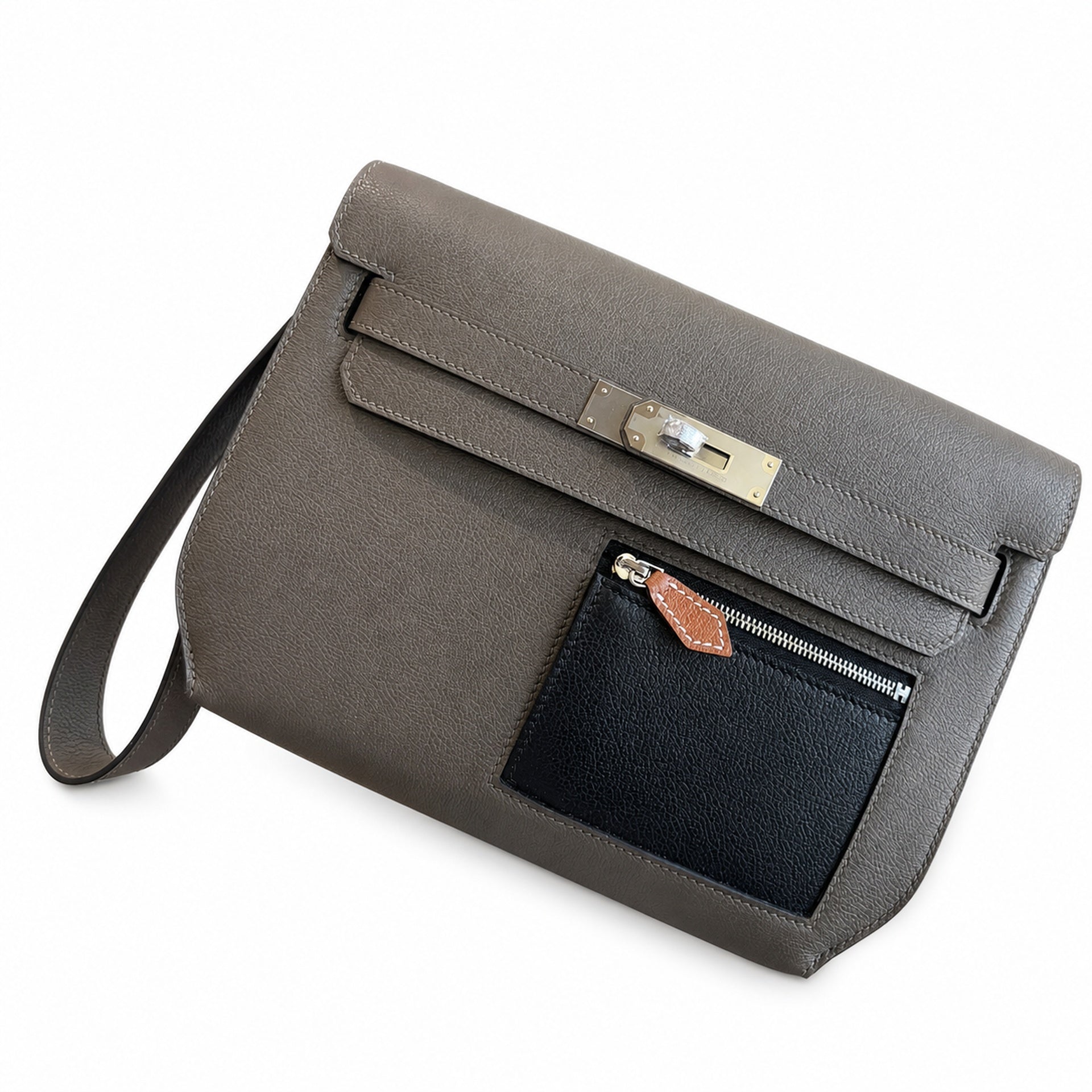 Kelly Depeches 25 clutch, Evercolor leather (with additional shoulder strap), can be worn cross-body, can be carried by hand or on the wrist, daily needs, seamless switch between business/leisure - ce