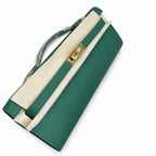 Kelly Cut 31 Clutch Epsom Leather Picture Malachite Green