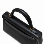 Style: mini kelly Color: ck89/Noir Size: 19*12*5.5cm Leather: epsom From France Hardware: gold Mini Kelly second generation, black, French imported cowhide, gold buckle, high-end fully handmade exclus