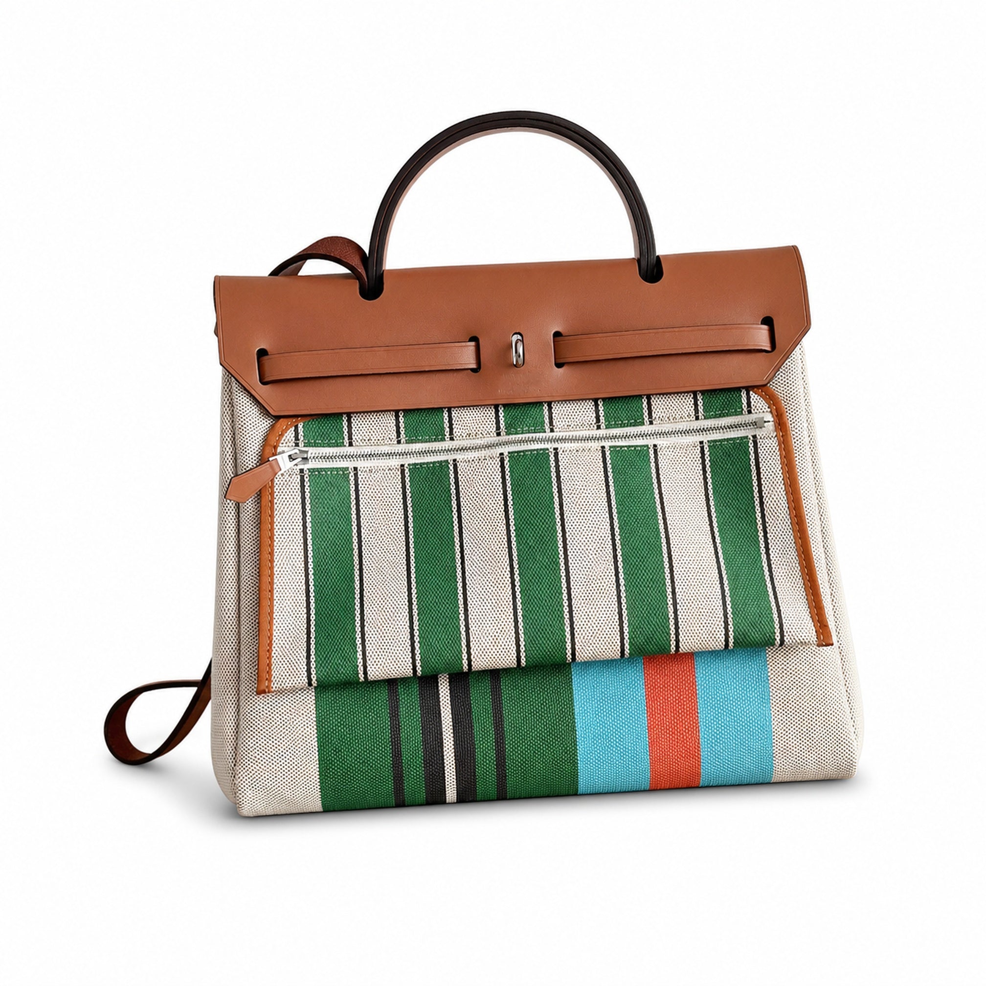 Hermers' popular herbag 31cm is designed to be inspired by saddle bags. The body of the bag is made of canvas, and the inseam, shoulder straps and handle are made of leather. The appearance is very si