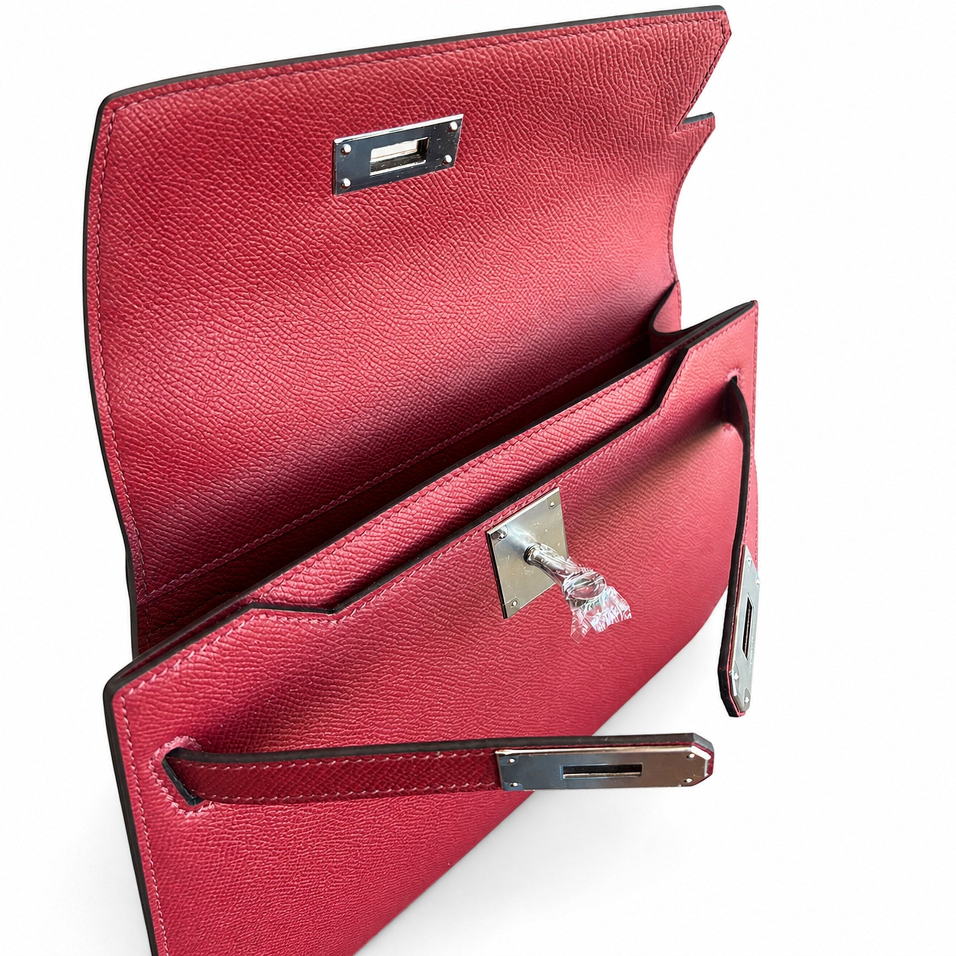 Kelly Depeches 25 clutch, Epsom leather (with additional shoulder strap), can be worn cross-body, can be carried by hand or on the wrist, daily needs, seamless switch between business/leisure - centra