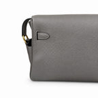 🆕 In stock Kelly Messenger messenger bag for men and women, pewter gray gold buckle, imported leather, all-steel hand-waxed thread, the highest cost performance on the Internet. The classic combinatio