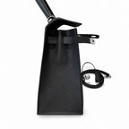 kelly32cm, ck89/Black, Epsom, sliver, all handmade‼ ️Kelly 32cm, black, palm print, silver buckle, high-end handmade exclusive customization‼ ️Purely hand-made nails, hand-engraved hardware, fine stee