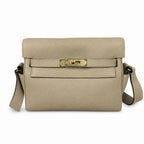 🆕 In stock kelly messenger messenger bag for men and women, gray gold buckle for windbreaker, imported leather, all-steel hand-waxed thread, the highest cost-effectiveness on the Internet. The classic