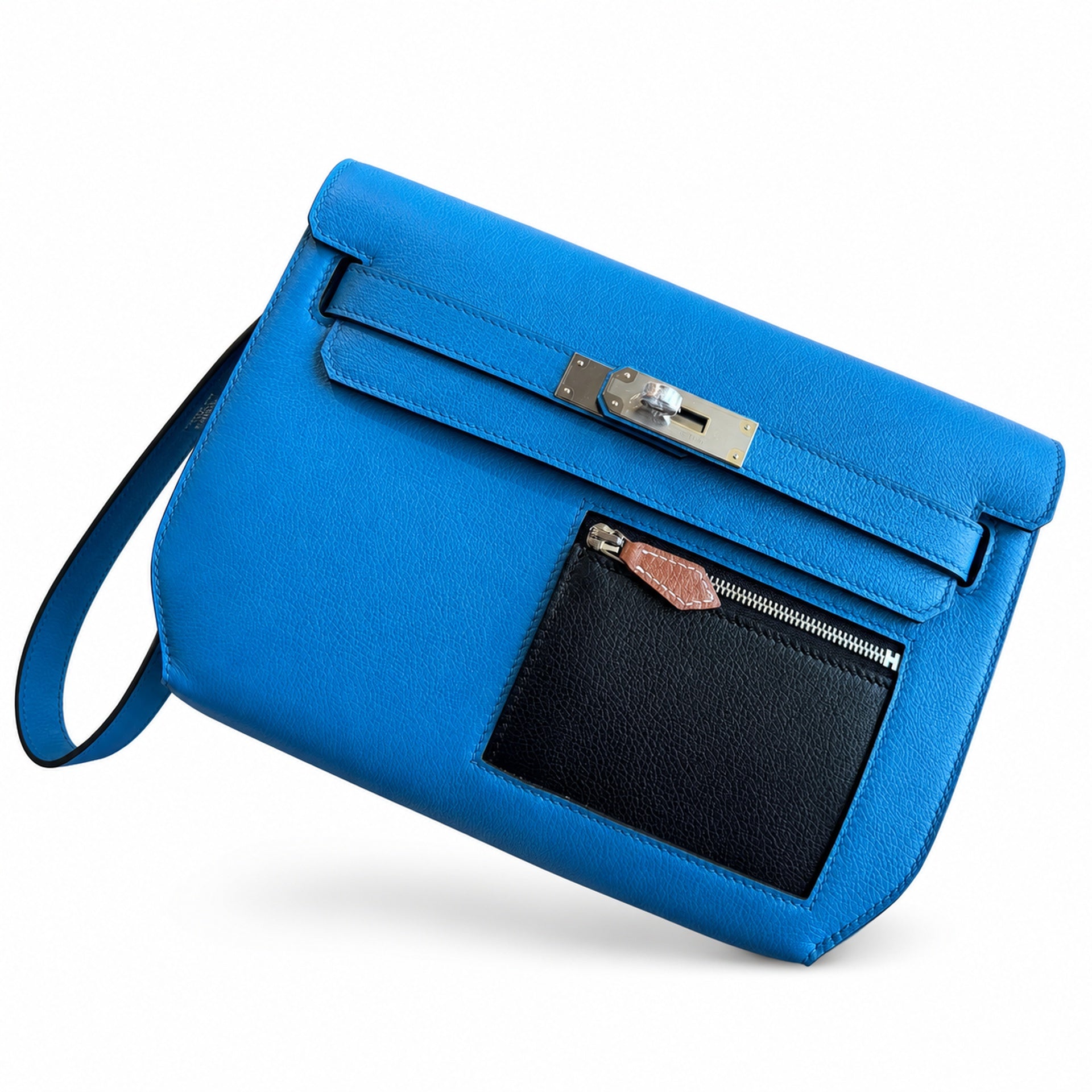 Kelly Depeches 25 clutch, Evercolor leather (with additional shoulder strap), can be worn cross-body, can be carried by hand or on the wrist, daily needs, seamless switch between business/leisure - ce