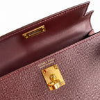 Fully hand-sewn👉Second generation Mini Kelly 19cm imported Epsom leather Hermès red gold buckle