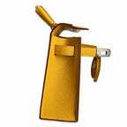 Fully hand-sewn👉Second generation Mini Kelly 19cm imported Epsom leather amber yellow silver buckle