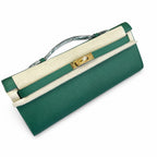 Kelly Cut 31 Clutch Epsom Leather Picture Malachite Green