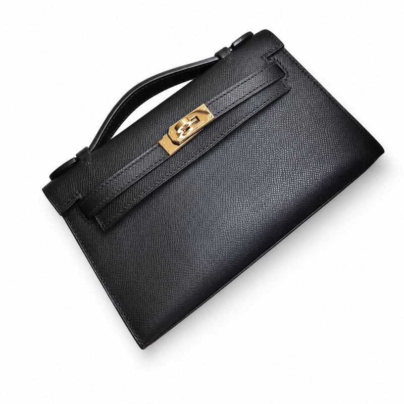 mini kelly 22 generation black epsom leather gold buckle and silver buckle ready for sale, every beautiful girl, an essential beauty bag