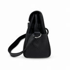 🆕 In stock Kelly Messenger messenger bag for men and women, black silver buckle, imported leather, all-steel hand-waxed thread, the highest cost-effectiveness on the Internet. The classic combination