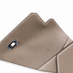 Kelly Depeches 25cm Epsom leather 18 Etoupe elephant gray top handcraft! Counter quality!