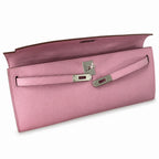 Kelly cut 31 handbag epsom mallow purple silver buckle ready stock