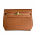 Customer order💕 kelly depeches25 golden brown epsom gold buckle hand-stitched men's handbag🎉