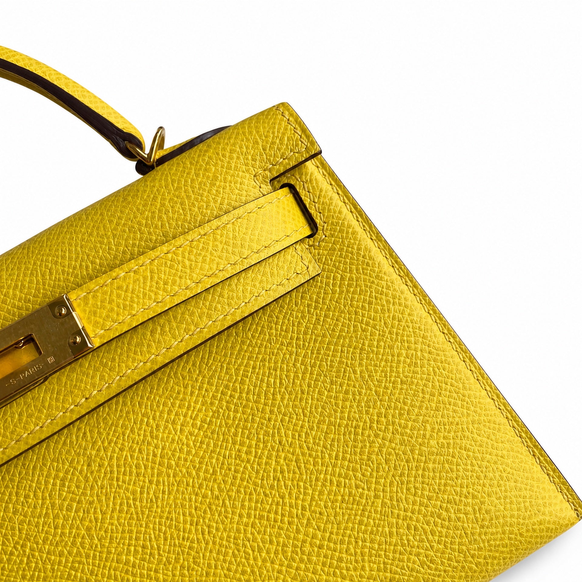 Fully hand-sewn👉Second generation Mini Kelly 19cm imported Epsom leather Naples gold buckle