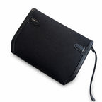 Kelly Depeches 25 clutch, canvas and swift leather (with additional shoulder strap), can be carried cross-body, can be carried by hand or on the wrist, daily needs, seamless switching between business