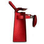 Fully hand-sewn👉Second generation Mini Kelly 19cm imported Epsom leather flag red silver buckle