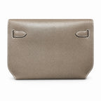 Kelly Depeches 25cm Epsom leather 18 Etoupe elephant gray top handcraft! Counter quality!
