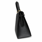 kelly25cm, ck89/Black, Epsom, gold, all handmade‼ ️Kelly 25cm, black, palm print, gold buckle, high-end handmade exclusive customization‼ ️Purely hand-made nails, hand-engraved hardware, fine steel Di
