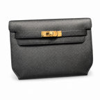 kelly Depeches 25cm Epsom leather 89 Noir black top handcrafted! Counter quality!