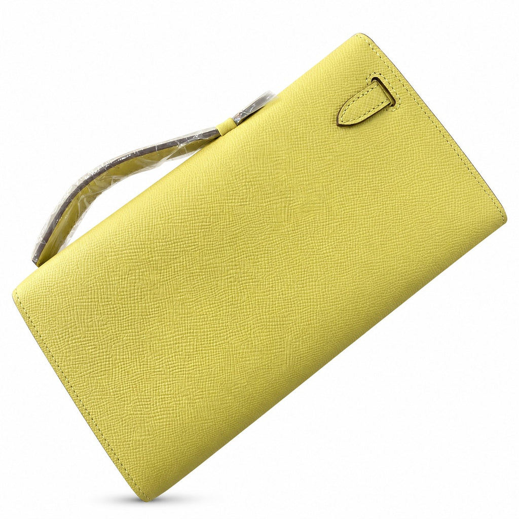 Kelly cut 31 handbag epsom chick yellow silver buckle ready stock