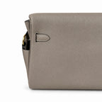 🆕 In stock Kelly Messenger messenger bag for men and women, light gray gold buckle, imported leather, all-steel hand-waxed thread, the highest cost-effectiveness on the Internet. The classic combinati