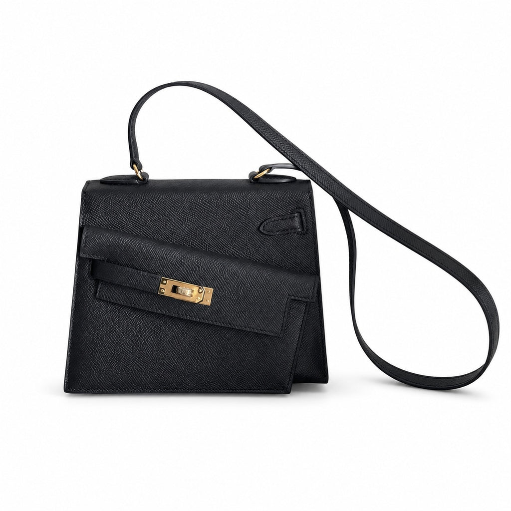 Latest new style 🆕 kelly latest style FW 2022 double-sided kelly epsom leather double-sided irregular design bold change new look more handsome and stylish black gold buckle