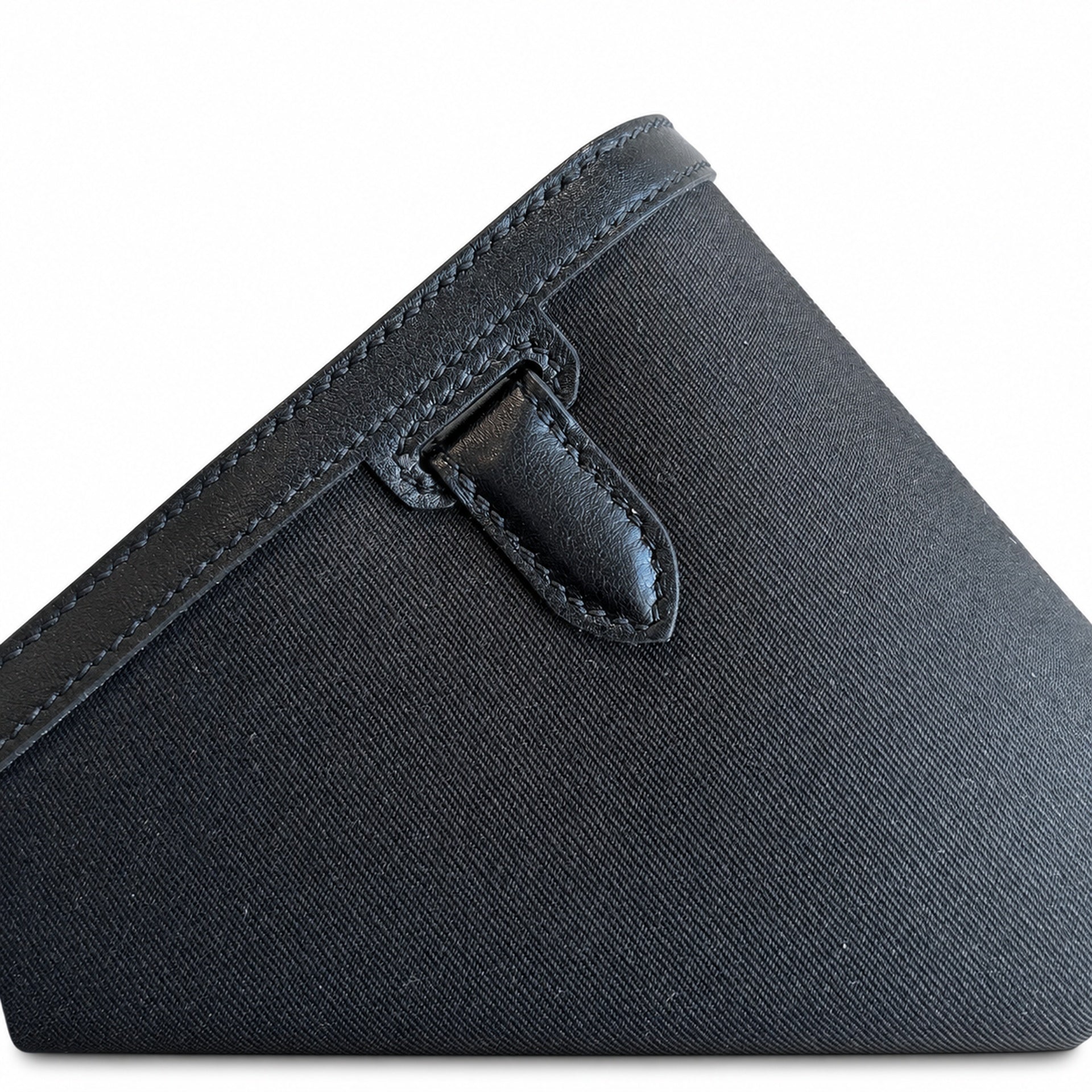 Kelly Depeches 25 clutch, canvas and swift leather (with additional shoulder strap), can be carried cross-body, can be carried by hand or on the wrist, daily needs, seamless switching between business